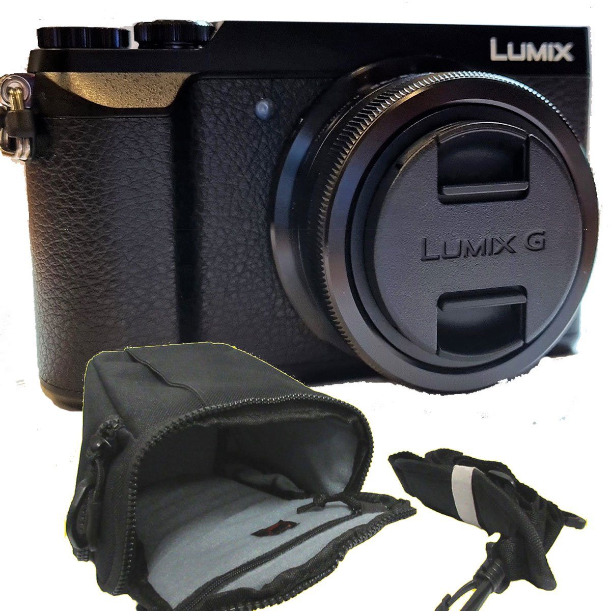 Panasonic Panasonic Lumix GX80+3,5-5,6/12-32 inklusive Kompaktkamera Tasche Set schwarz mm