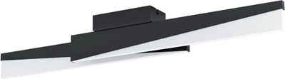 EGLO Deckenleuchte ISIDRO, LED fest integriert, Warmweiß, Deckenleuchte in schwarz aus Alu, Stahl - 11W - Warmweiß
