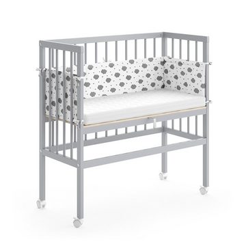 VitaliSpa® Beistellbett Babybett Stubenbett SOPHIE 93x46x75 Grau