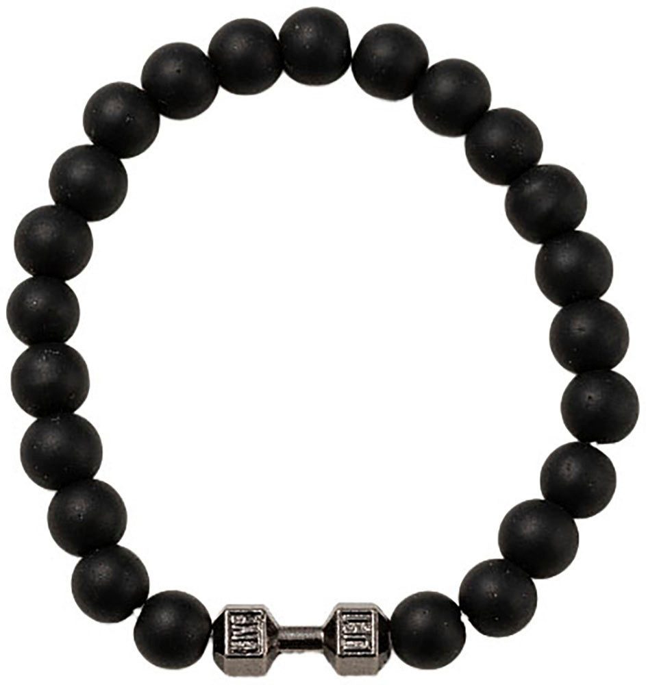 Firetti Armband Schmuck Armkette Hantel Kraftsport Geschenk Workout Armband GYM, Made in Germany - mit Glasstein