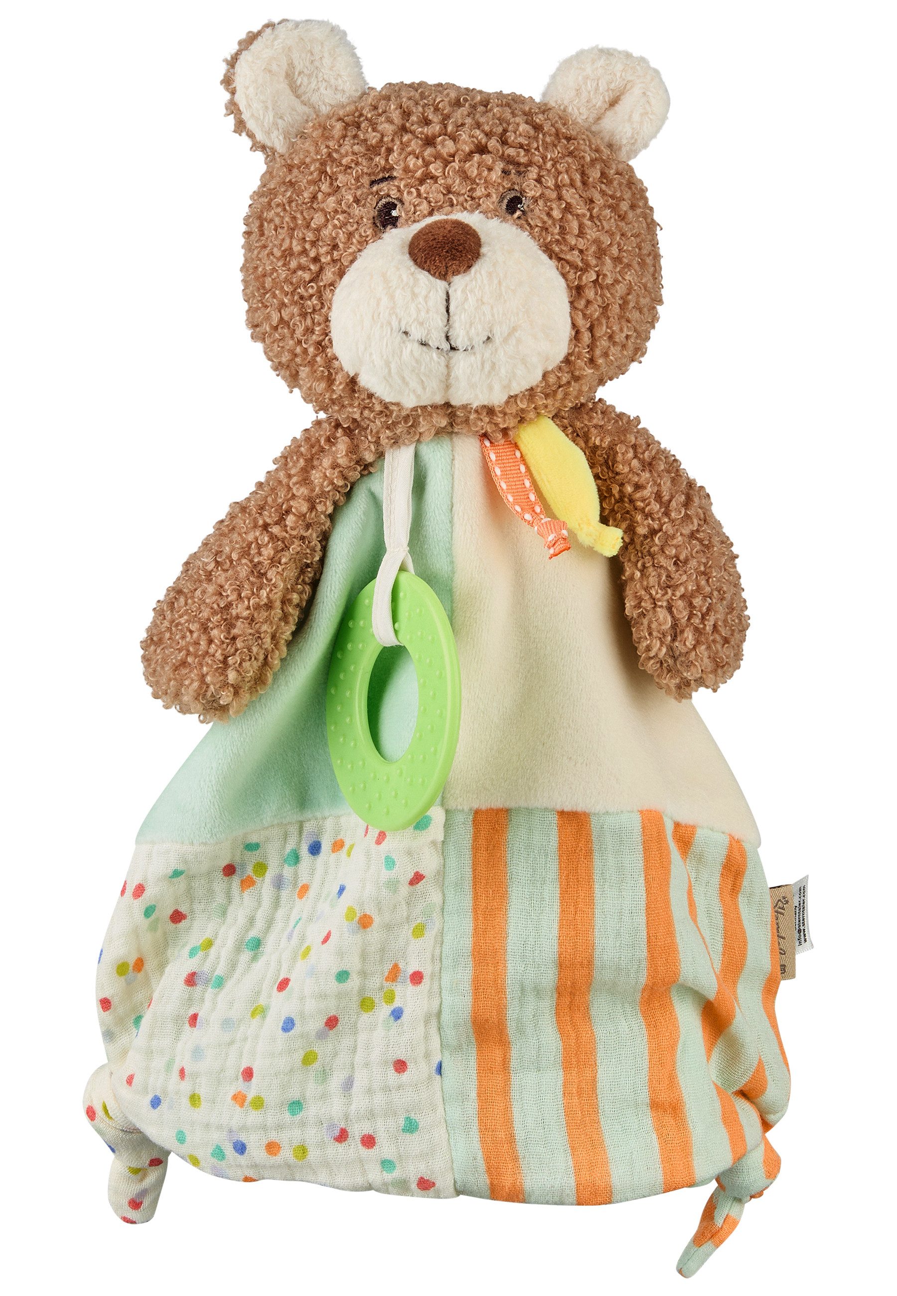 Sterntaler® Schmusetuch Schmusetuch M BÄR Bo, (1-tlg), kuschelig weich, geknotete Enden zum Spielen, süße Details, Beißring