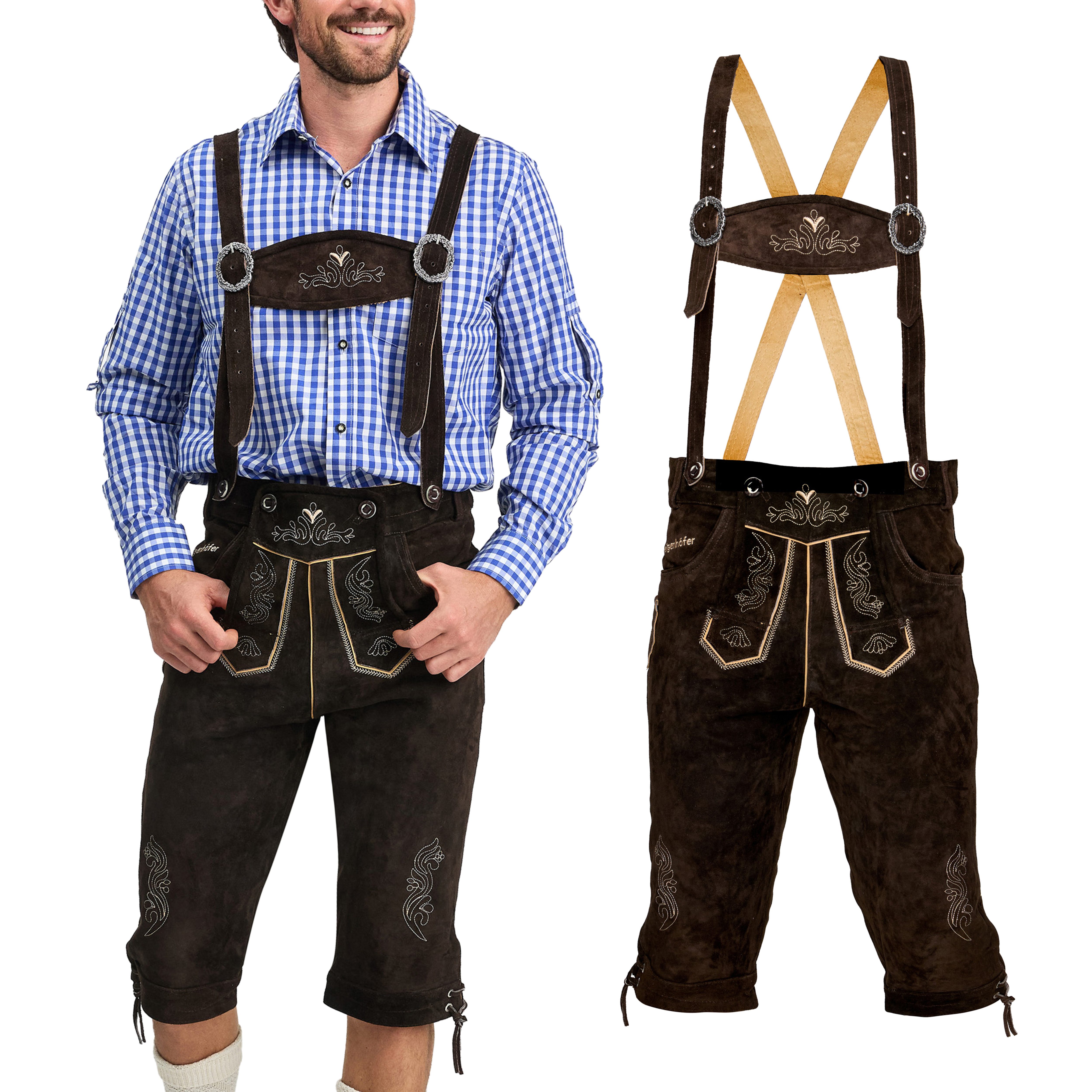 Steigenhöfer Manufaktur Trachtenlederhose "REINHOLD" Kniebund Trachtenhose günstig online kaufen