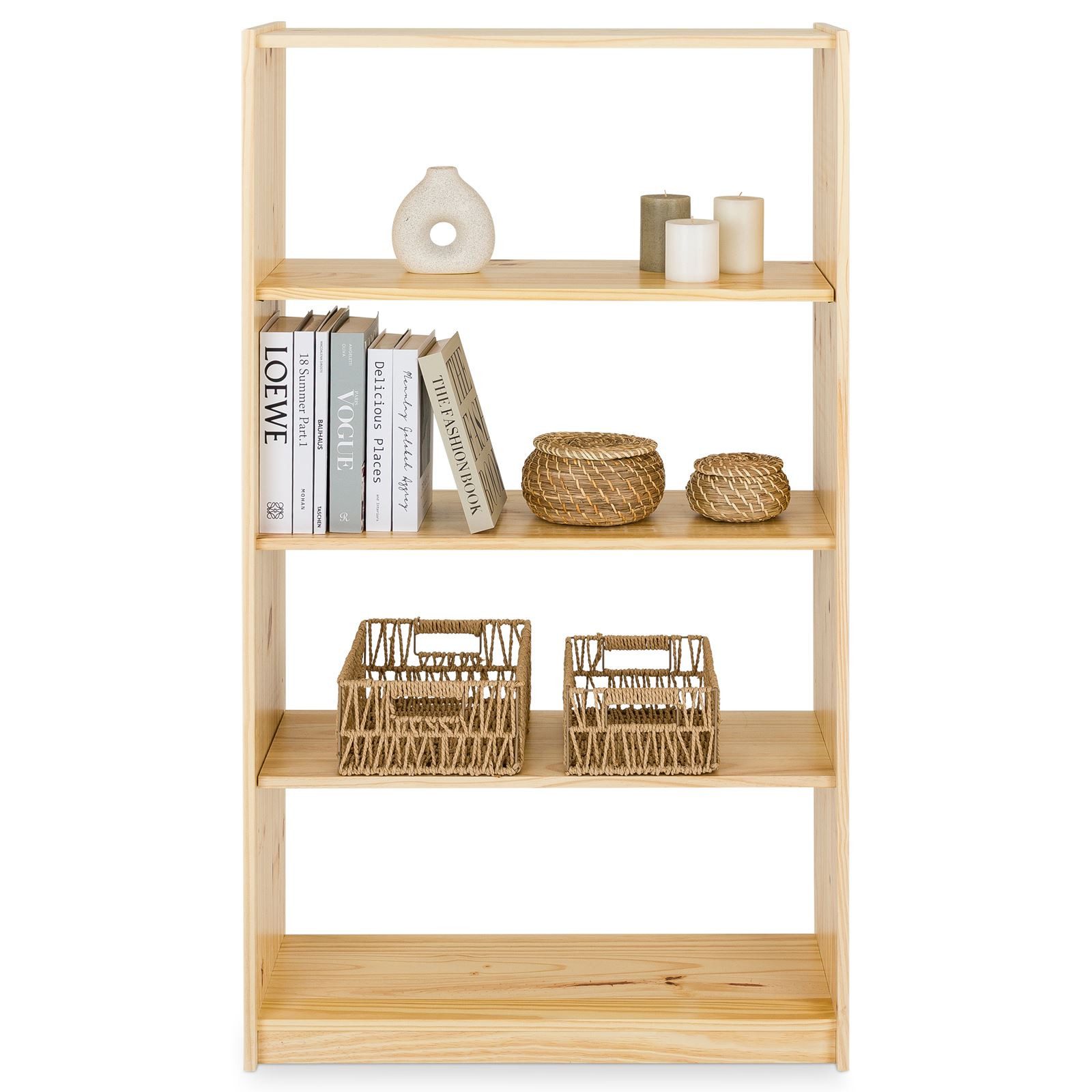 IDIMEX Bücherregal STANDREGAL, Regal Standregal Bücherregal Büroregal Holzregal Kiefer massiv 3, 5 od