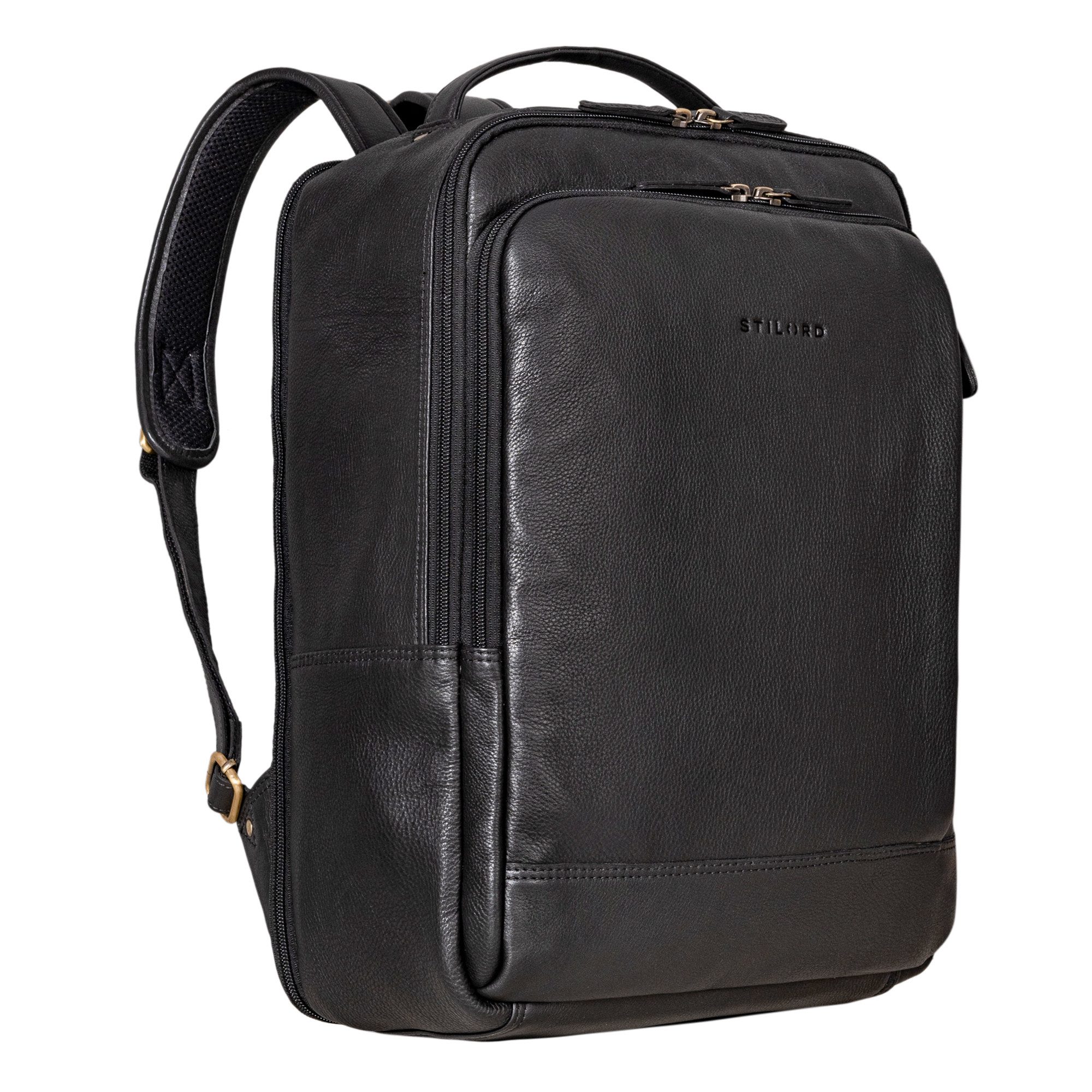 STILORD Notebookrucksack "Beck" Business Rucksack Herren Leder