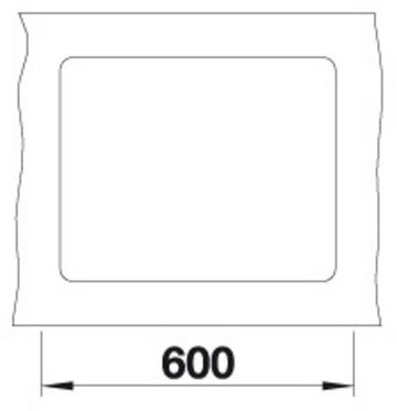Blanco Granitspüle SUBLINE 500-F, eckig, 43/53 cm, (1 St), erhältlich in mehreren Farben