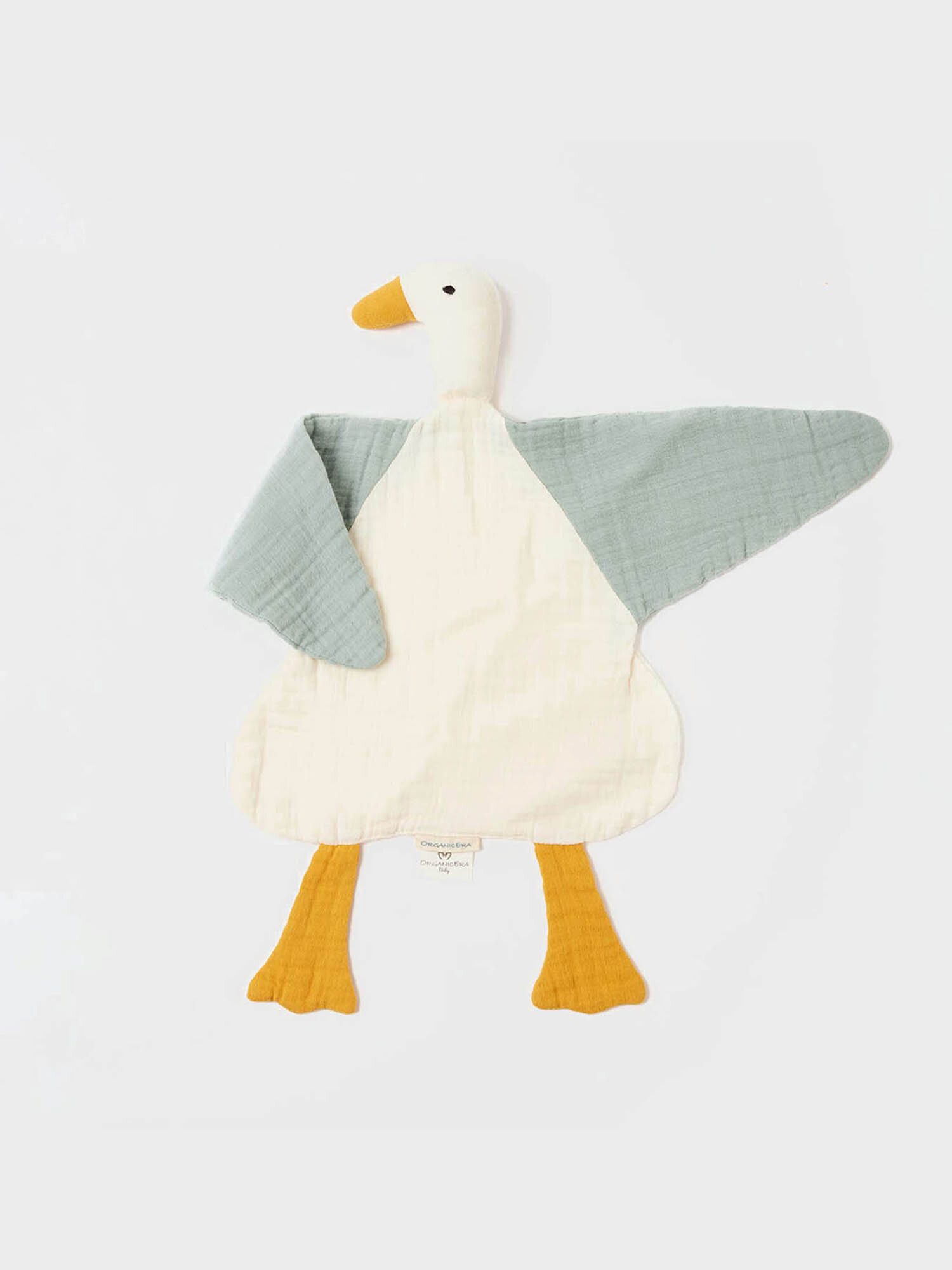 OrganicEra Schmusetuch Baby Kuscheltier Bio-Musselin Ente, Baumwolle, (1-tlg), GOTS-zertifiziert
