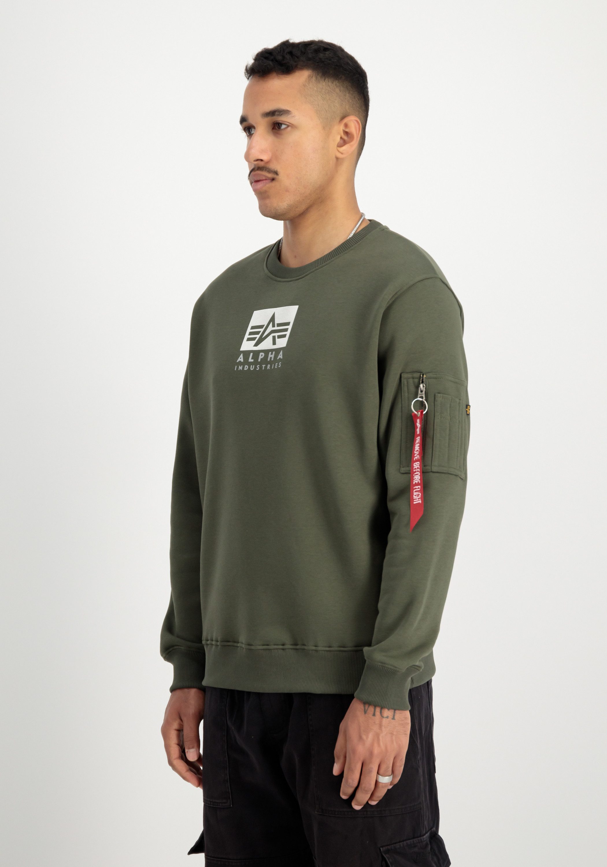 Alpha Industries Sweater Satin Logo Sweatshirt