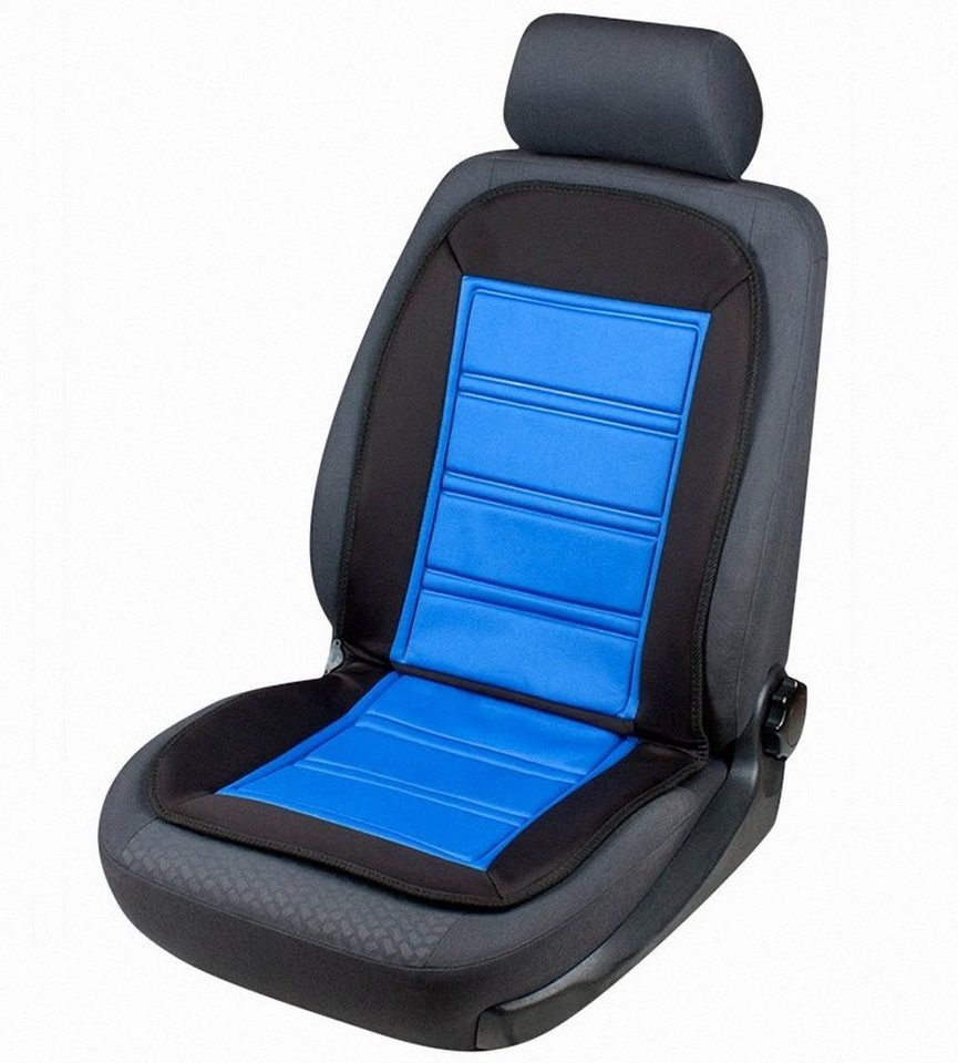 WALSER Autositzbezug Beheizbare Auto Sitzauflage schwarz blau mit  Thermostat, Auto Sitz