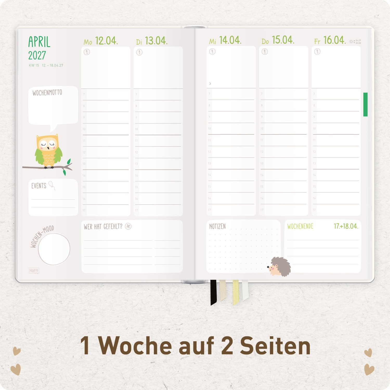 Häfft Lehrerkalender Erzieher-Planer 2026/2027 / A5+ – Bild 4 von 5