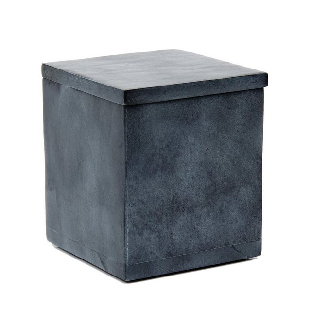houseproud Aufbewahrungsbox “Cubic Dark Kosmetikdose”, kubisch geformter Speckstein mit Deckel