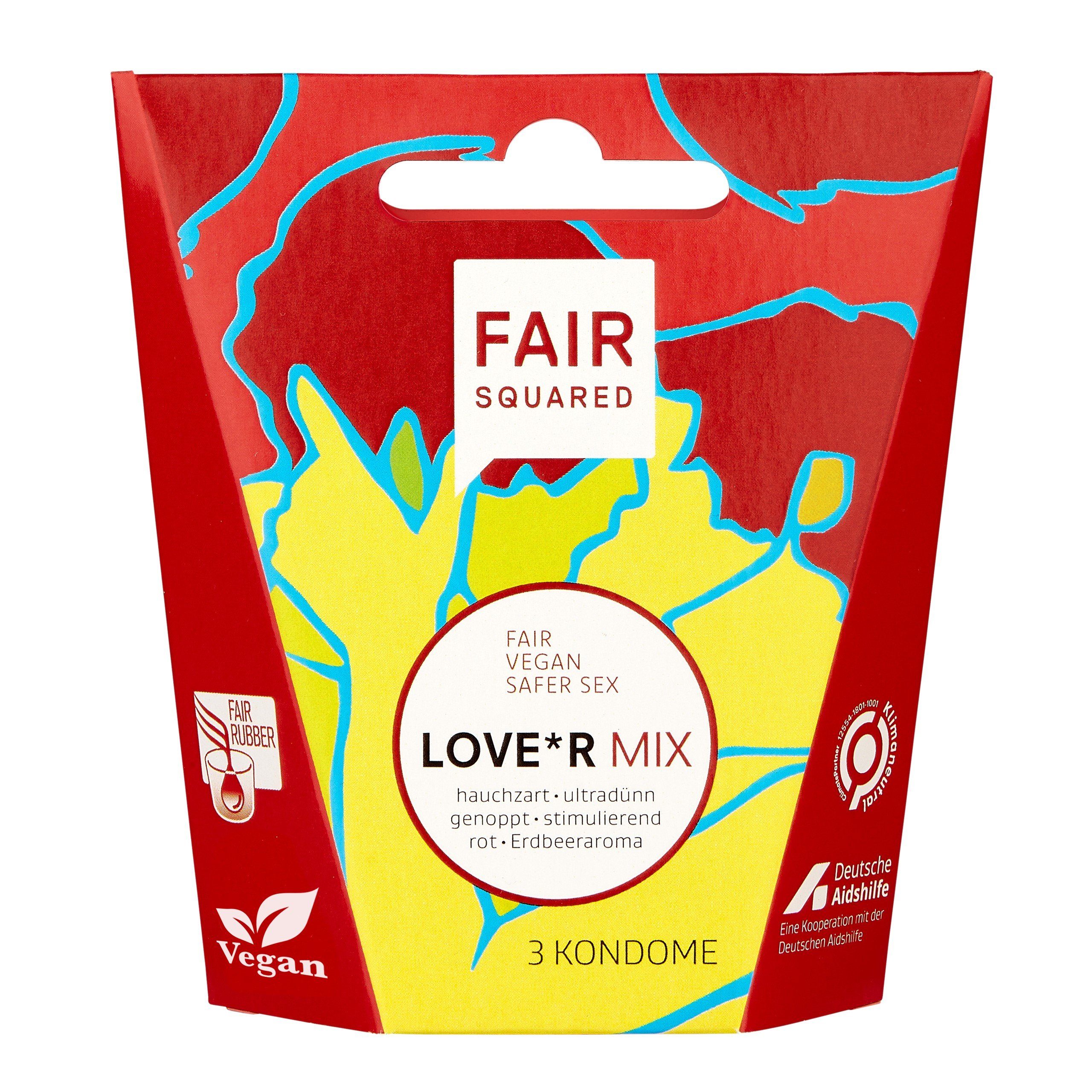Fair Squared Kondome FAIR SQUARED vegane 10er LOVE*R MIX Kondome