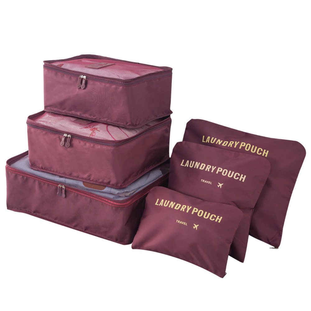 Coonoor Kofferorganizer Packing Cubes Kofferorganizer Koffer Organizer Set Packing Cubes (6-tlg), Wasserdichte Reise Kleidertaschen