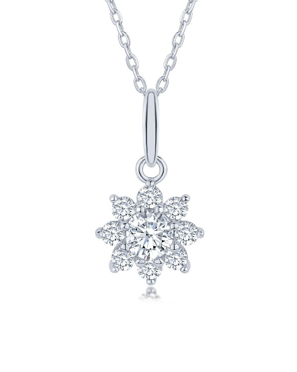 Kette mit Anhänger 'Gemma' Damen Halskette Silber 925 Stern Anhänger