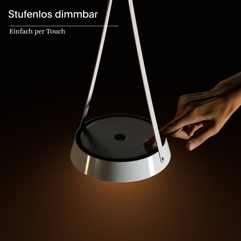 SIGOR LED Tischleuchte Akku-Pendelleuchte, Dimmbar, LED fest integriert, Warmweiß