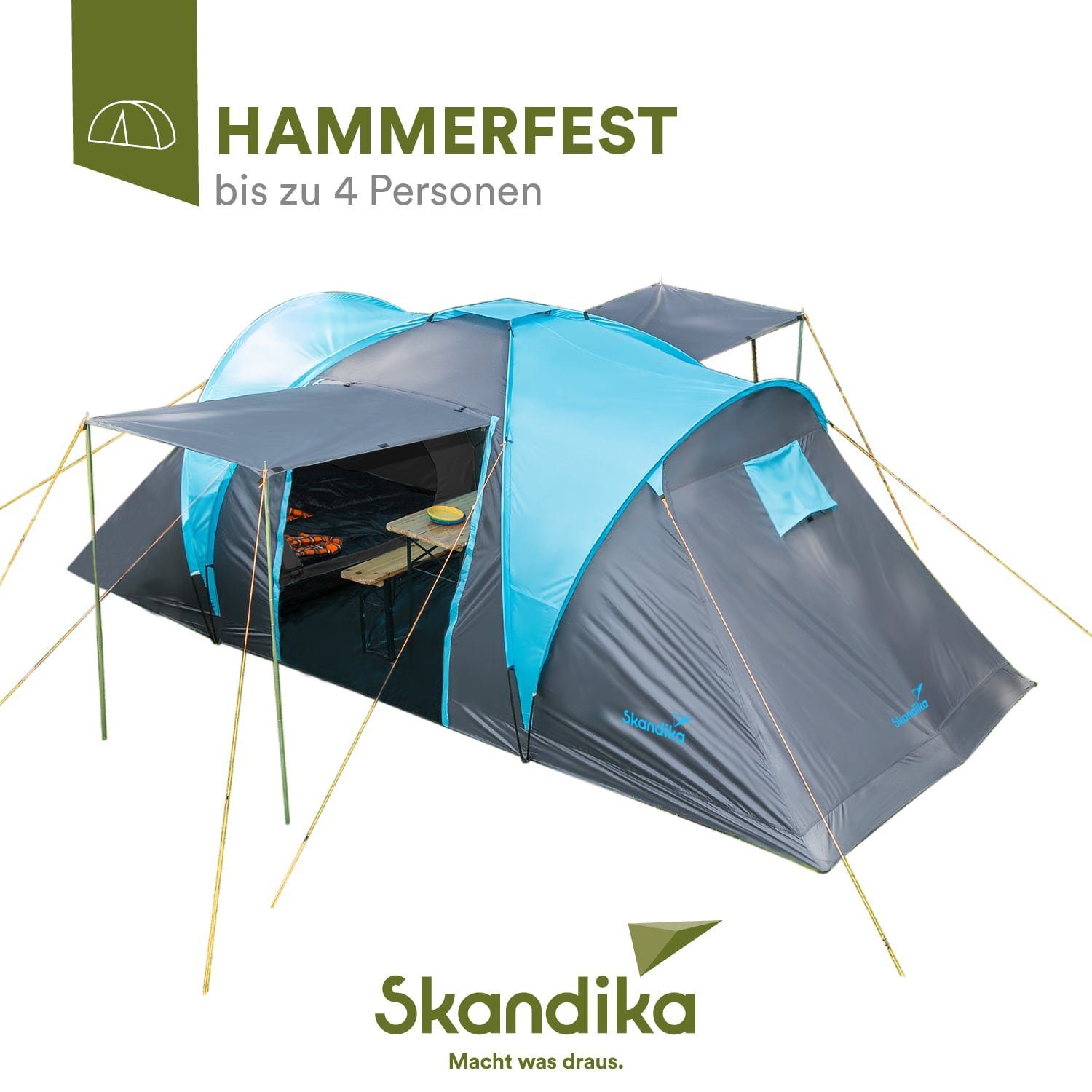 Zelte, Skandika Personen: 4 4 Standard Hammerfest Personen Version Kuppelzelt