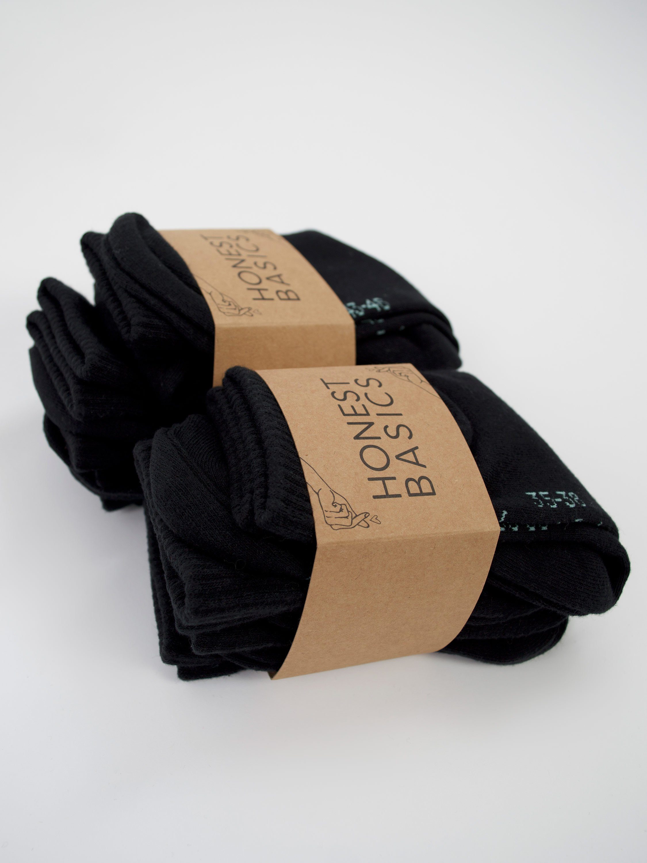 Bio-Baumwolle BASICS aus W, HONEST 4er-Pack, OCS-zertifizierter Socken