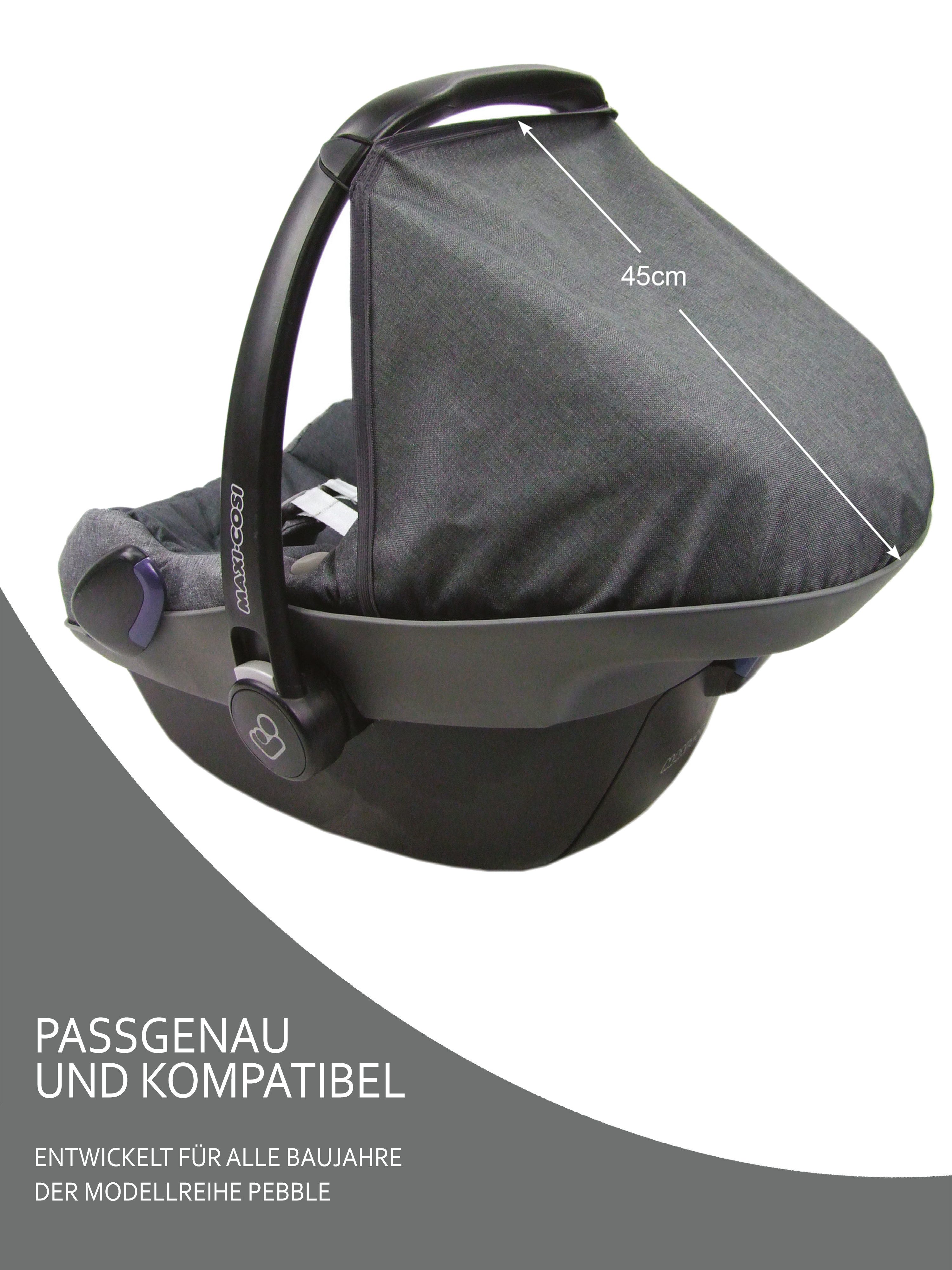 BambiniWelt by Rafael K. Babyschale Sonnenverdeck für Babyschale kompatibel mit Maxi Cosi Pebble + KP, ab: 0+, bis: 14 Monate