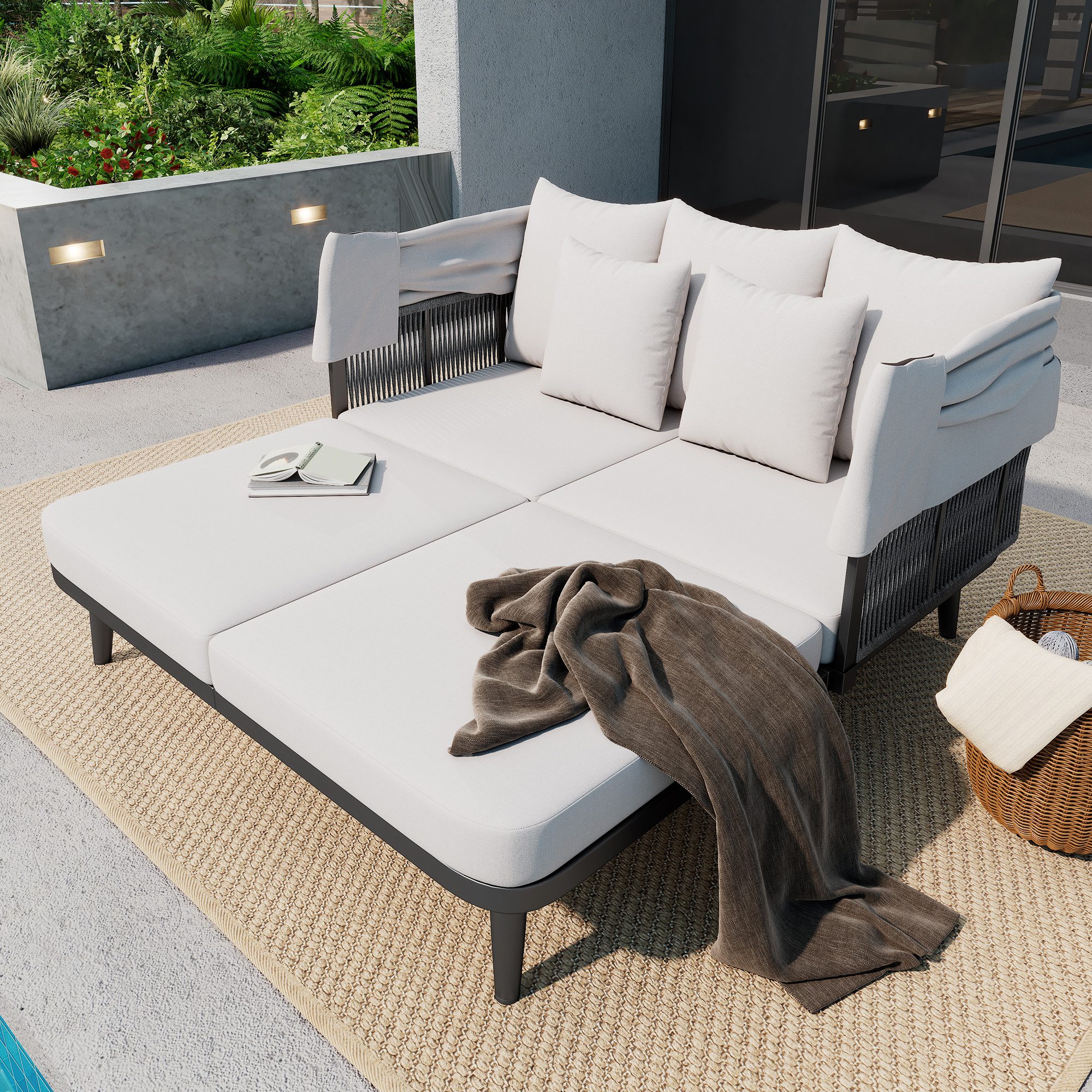 OKWISH Gartenlounge-Set Garten-Loungeset für zwei Personen, günstig online kaufen
