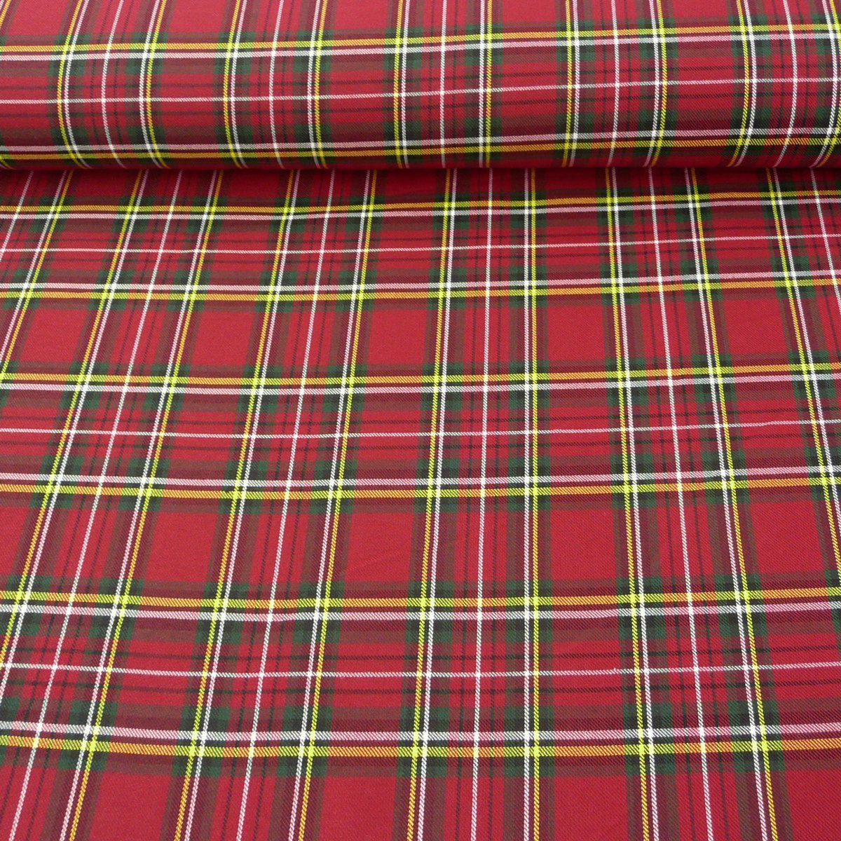 SCHÖNER LEBEN. Stoff Bekleidungsstoff Schottenkaro Kariert rot 1,5m Breite