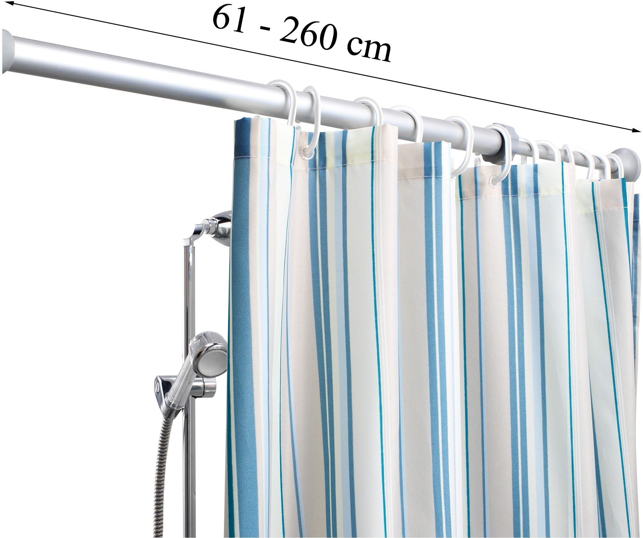 Ruco Kleiderstange Duschstange/Teleskopstange, Breitenverstellbare Kleiders günstig online kaufen