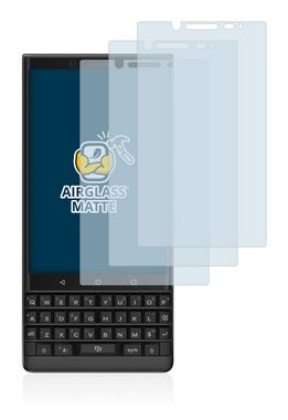 BROTECT flexible Panzerglasfolie für BlackBerry Key2, Displayschutzglas, 3 Stück, Schutzglas Glasfolie matt entspiegelt Anti-Reflex