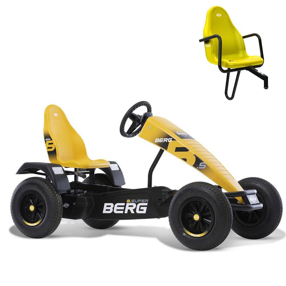 Berg Go-Kart BERG Gokart XXL B. Super Yellow E-Motor Hybrid mit Dreigangschaltung