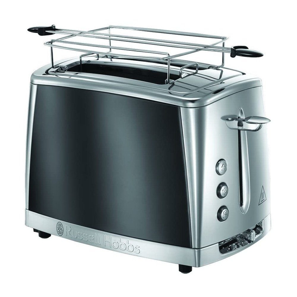 RUSSELL HOBBS Toaster Luna Moonlight Grey 23221-56 2 Schlitz Brötchenaufsatz, für 2 Scheiben, 1550 W