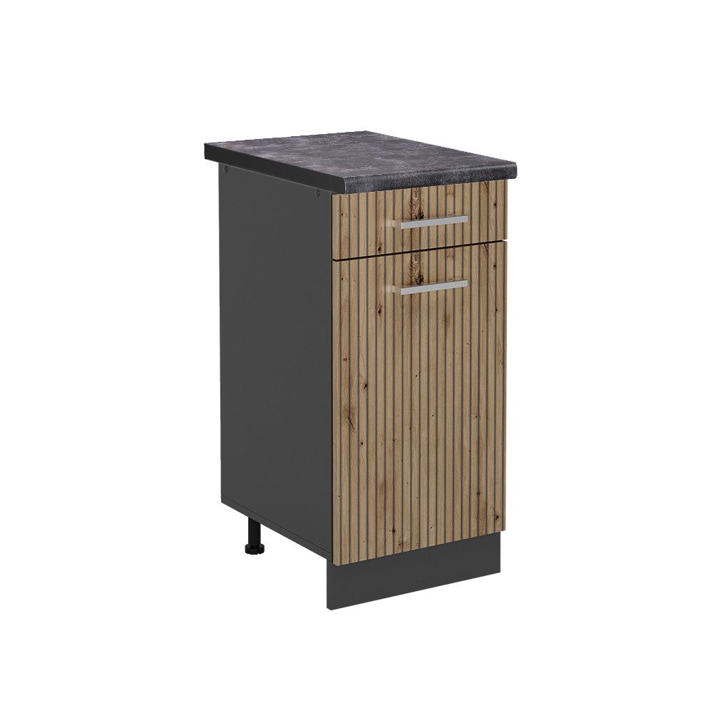 Vicco Unterschrank R-Line, Artisan-Eiche/Anthrazit, 40 cm, günstig online kaufen