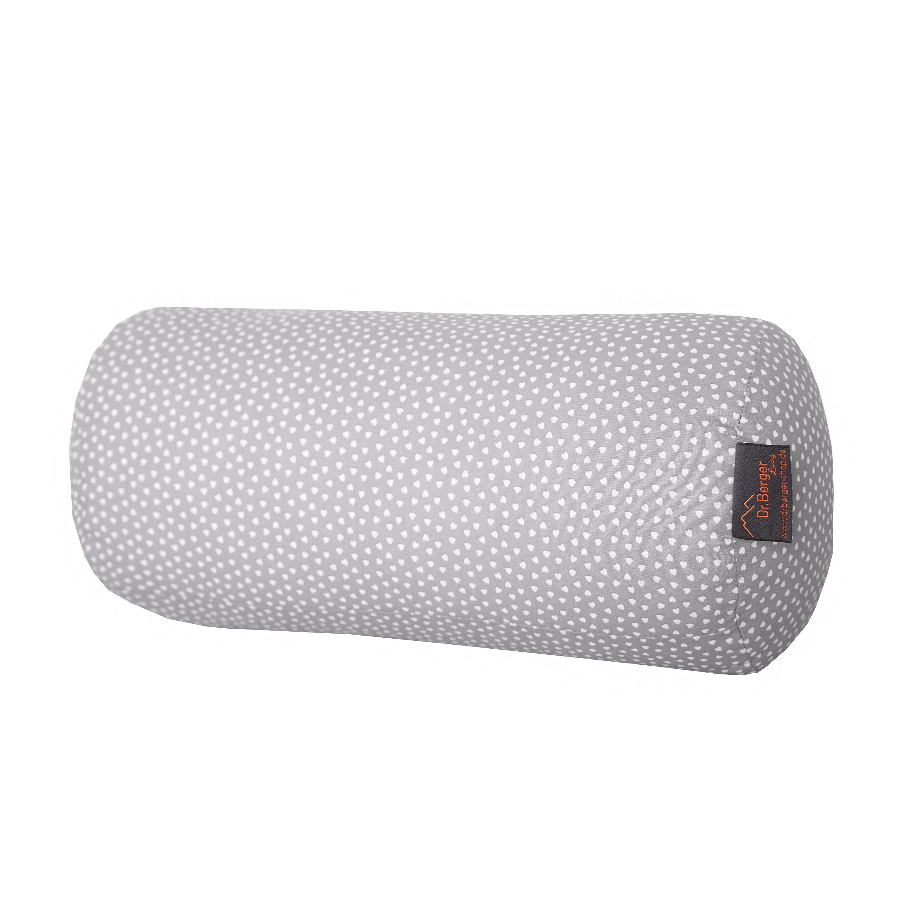 Dr. Berger Living Nackenkissen Original Dr. Berger Nackenrolle 40 x 16 cm Miniherz Grau