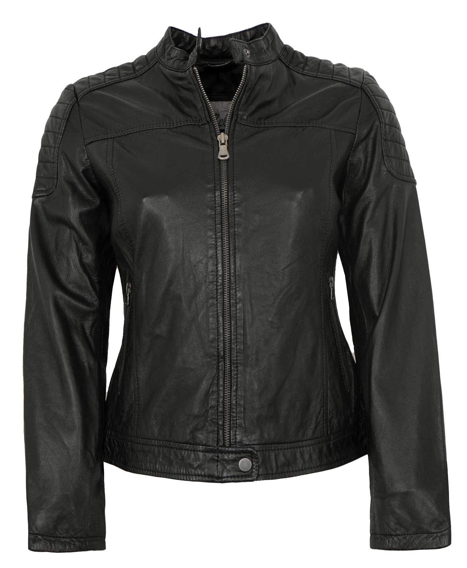 7eleven Lederjacke Tally 7eleven - Damen Lederjacke Lammnappa schwarz