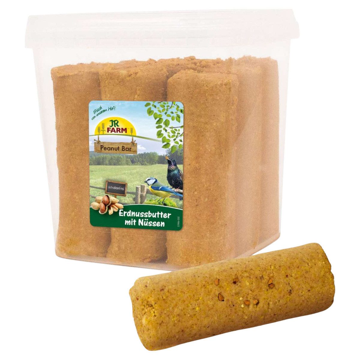 JR Farm Garden Peanut Bar Erdnussbutter Nüsse 3,15 kg Eimer, für: Vogel