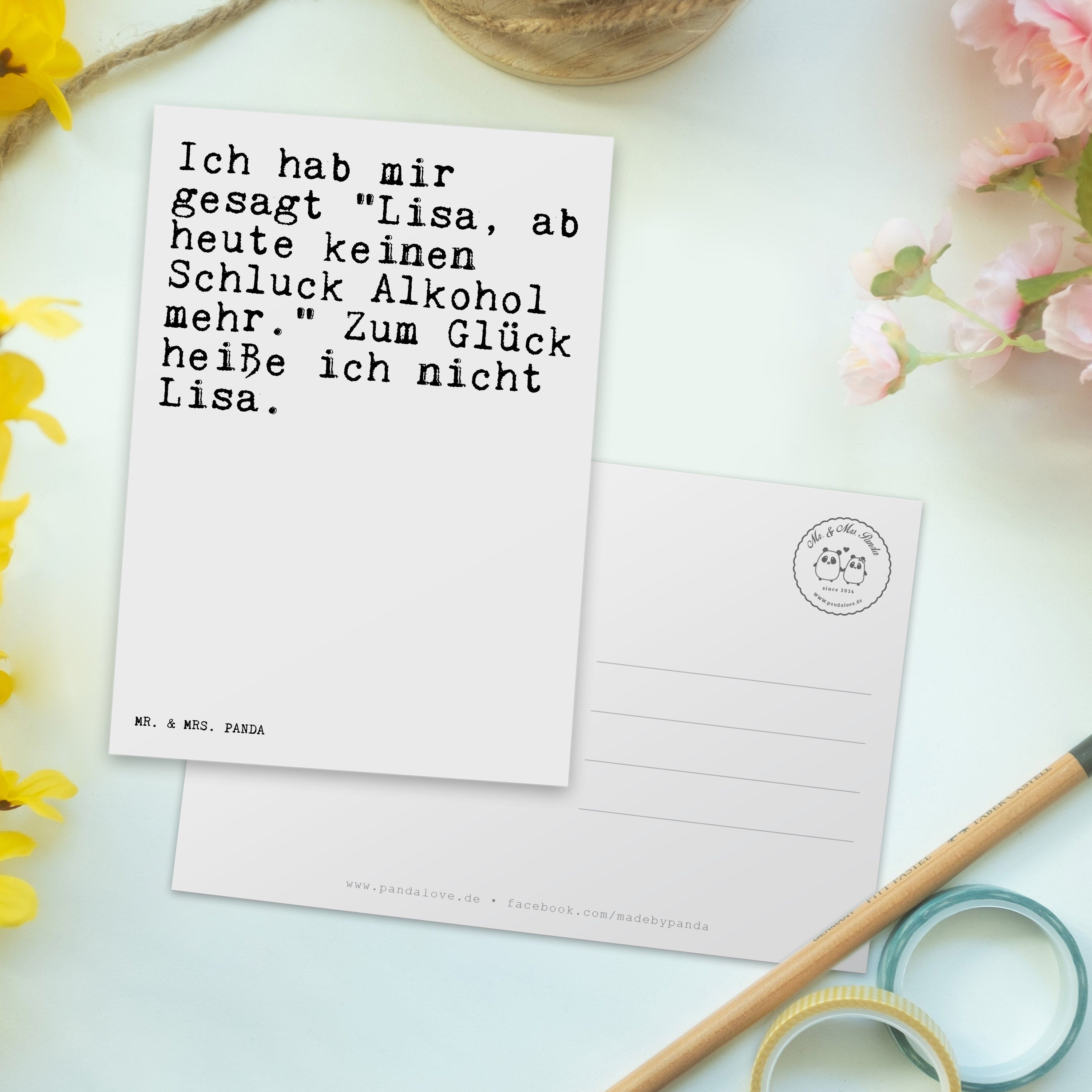 gesagt... - Postkarte Spruch Weiß - beste & Sprüc mir Mr. Freundin, Geschenk, Ich hab Panda Mrs.