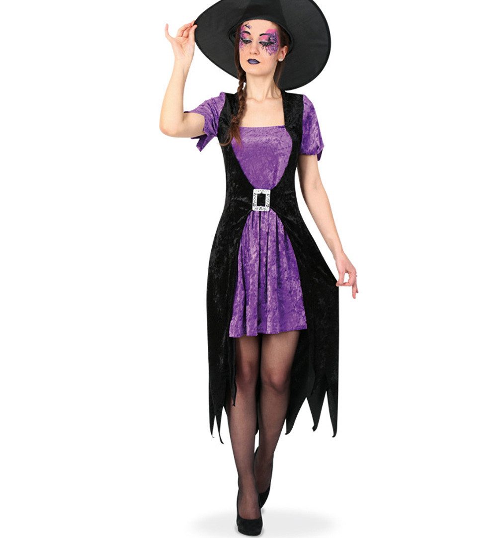 Fries Hexen-Kostüm Hexen Kleid Hexen Kostüm Violetta Karneval Fasching Halloween Party