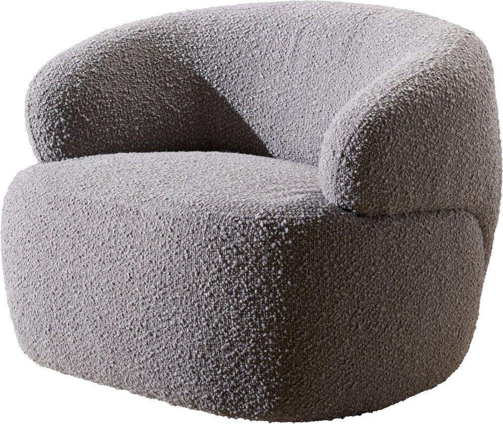 DELIFE Cocktailsessel Nova, Bouclé Silbergrau 88x88 günstig online kaufen