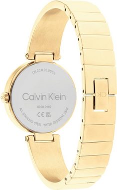 Calvin Klein Quarzuhr SCULPTURAL, 25200309, Armbanduhr, Damenuhr, Mineralglas, IP-Beschichtung
