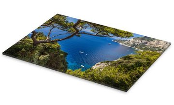 Posterlounge Acrylglasbild Christian Müringer, Traumhafter Meerblick in Capri (Italien), Badezimmer Maritim Fotografie