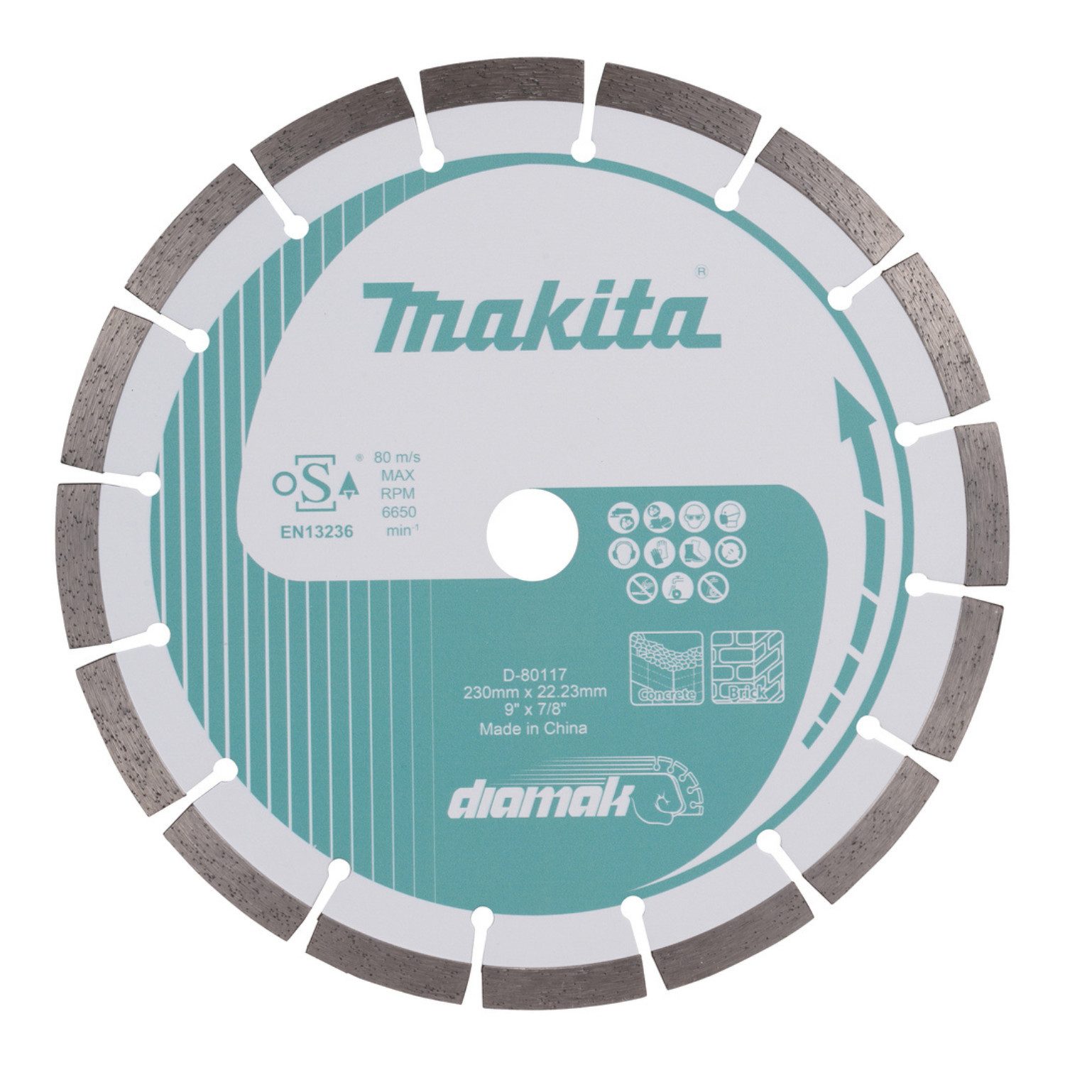 Makita Werkzeug GmbH Diamanttrennscheibe Makita Diamak 230mm Diamanttrennscheibe D-80117, (1-tlg)