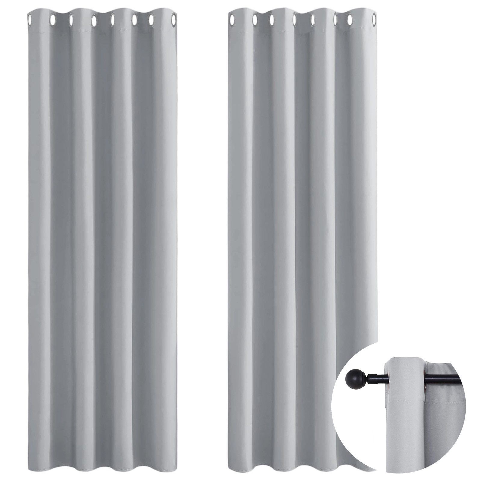 OKWISH Verdunkelungsvorhang 2er Set Thermovorhang Fenstervorhang Gardinen ( günstig online kaufen