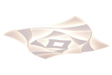 TRIO Leuchten LED Deckenleuchte AKITA, 1-flammig, 50 x 50 cm, Weiß, Acrylschirm, Anpassung der Farbtemperatur, Dimmfunktion, Memoryfunktion, LED fest integriert, Neutralweiß, Tageslichtweiß, Warmweiß, mit Fernbedienung, LED Deckenlampe
