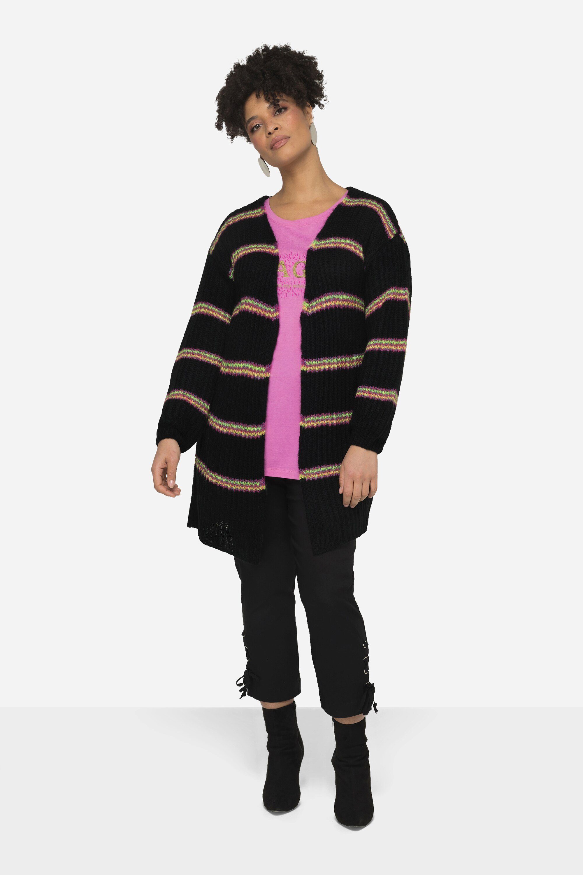 MIAMODA Strickjacke Strickjacke Ringel offene Form günstig online kaufen