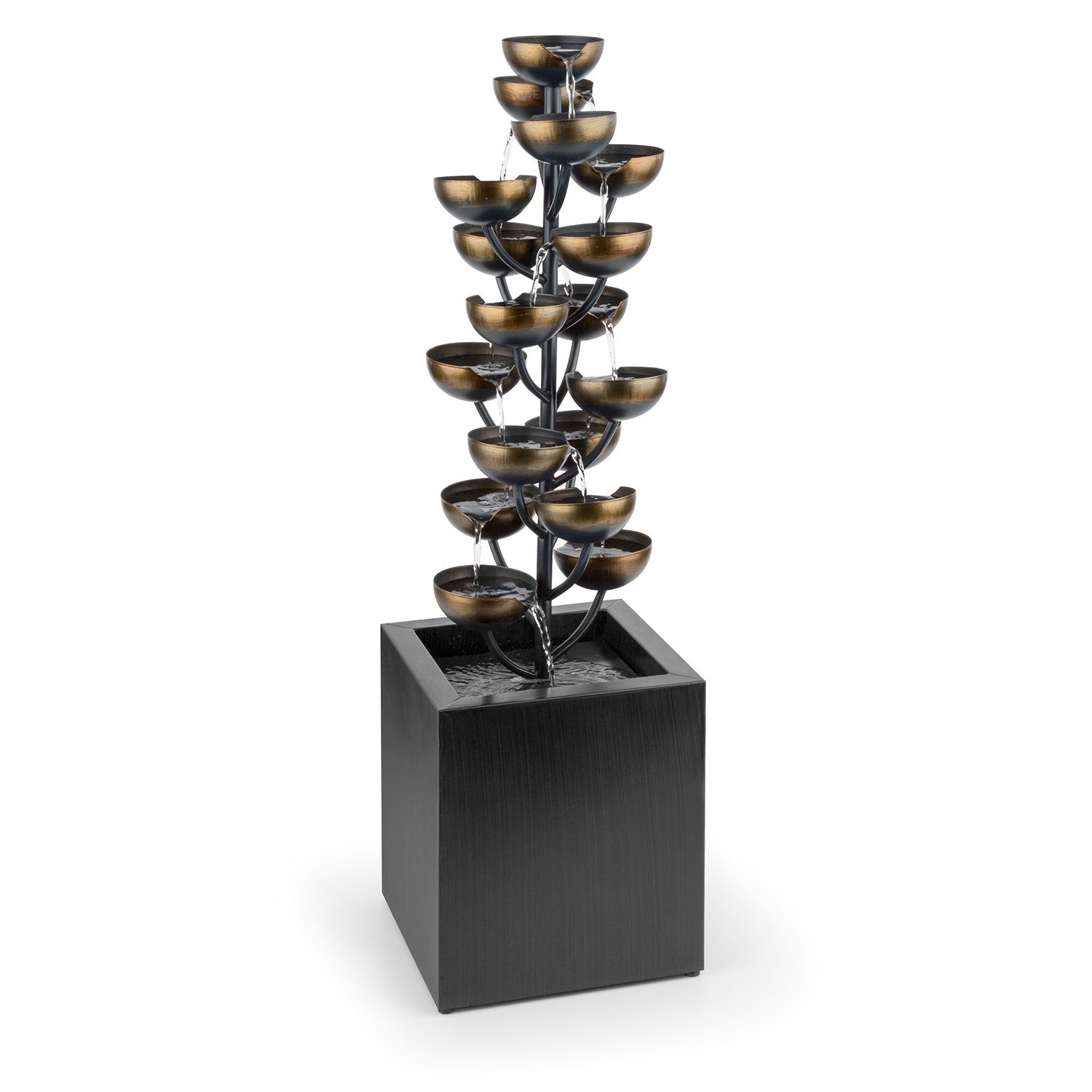 blumfeldt Wasserspiel Joshua Tree Gartenbrunnen, 26 cm Breite, brunnen spring zimmer zier brunnen led-beleuchtung terasse