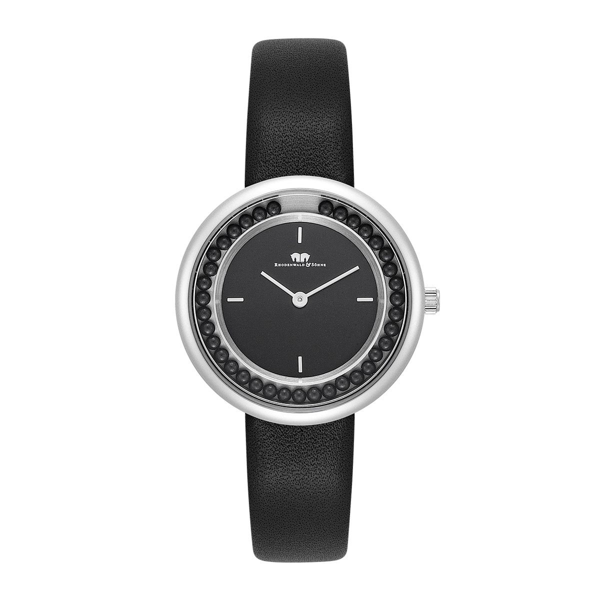 Rhodenwald & Söhne Quarzuhr Pearl schwarz, Quarzuhr günstig online kaufen