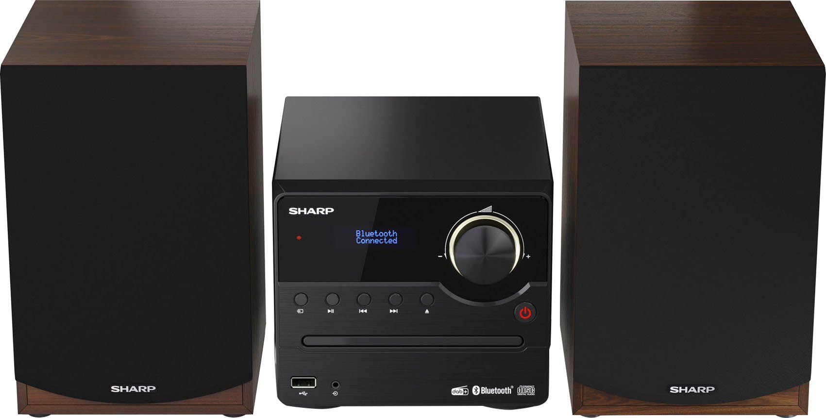 Bluetooth) Audio-System Sharp XL-B517D braun (45 2.0 Mikro W,