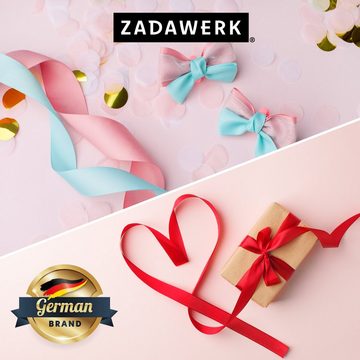 ZADAWERK Satinband Zierbänder - 10 Rollen - je 12 mm x 23 m, seidig glänzendes Geschenkband in Pastellfarben zur Dekoration