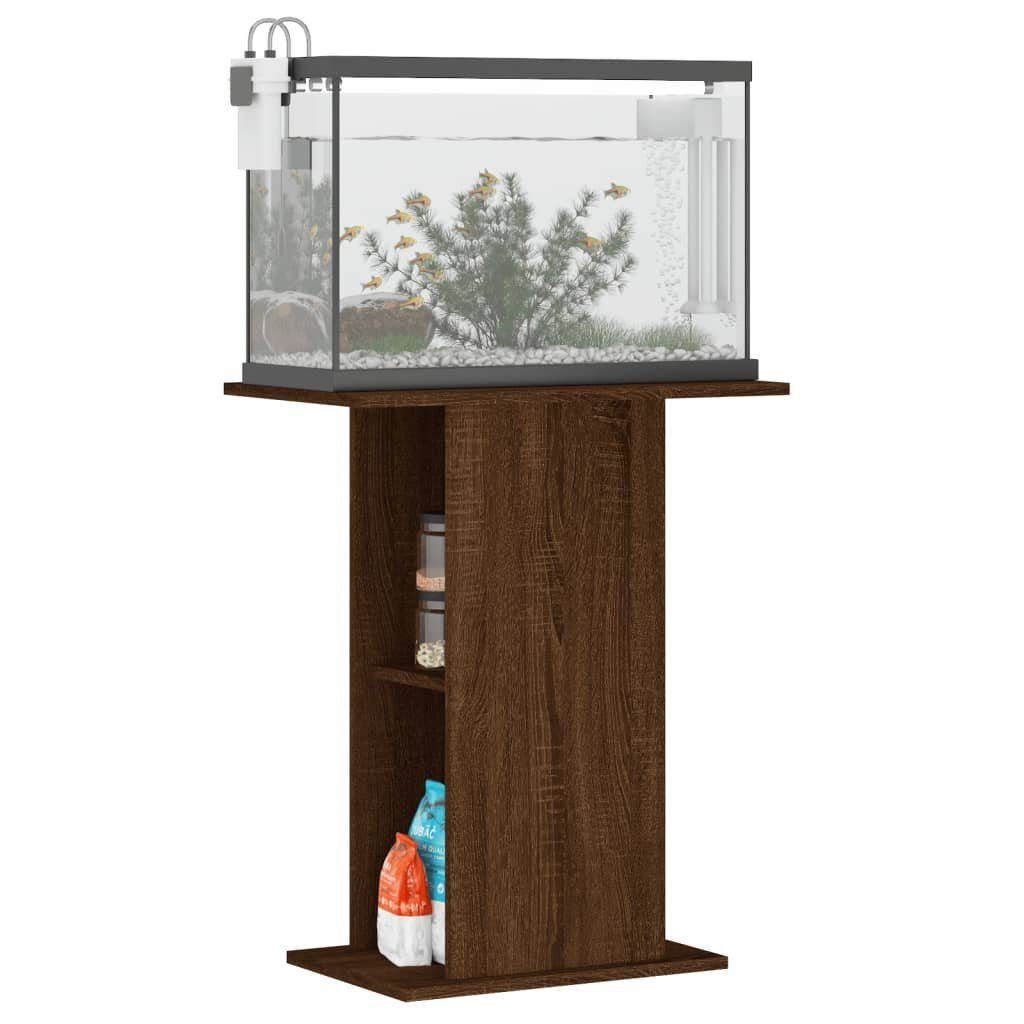 60,5x36x72,5cm Holzwerkstoff Eichen-Optik Aquariumunterschrank vidaXL Aquari Aquariumständer Braun