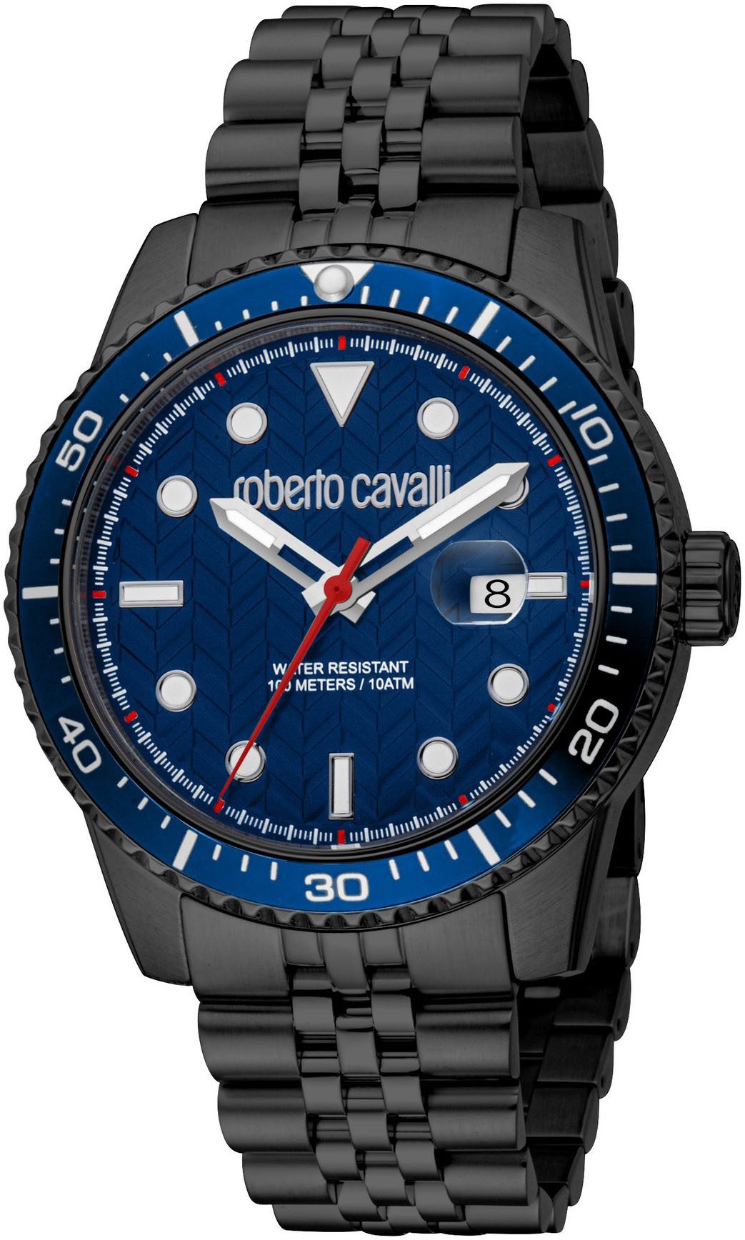 roberto cavalli Quarzuhr Uomo Trend II RC5G084M1075, Armbanduhr, Herrenuhr, Edelstahlarmband, analog, Tag