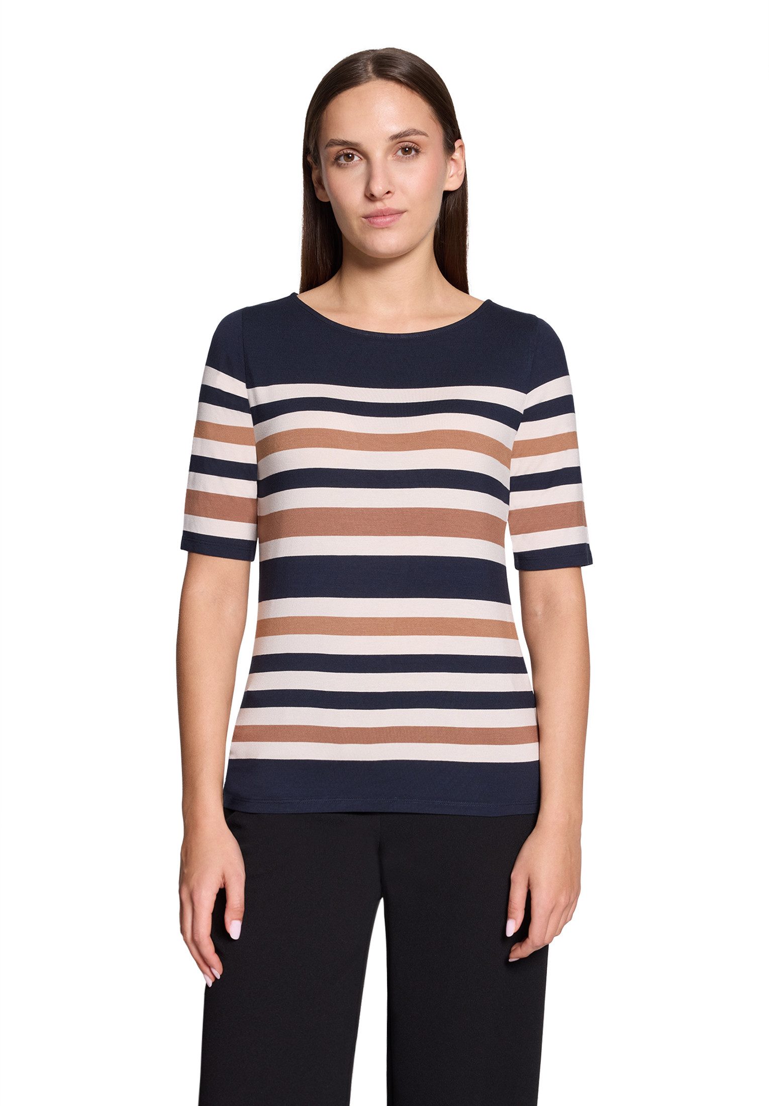 3/4-Arm-Shirt Damen mit U-Boot-Ausschnitt