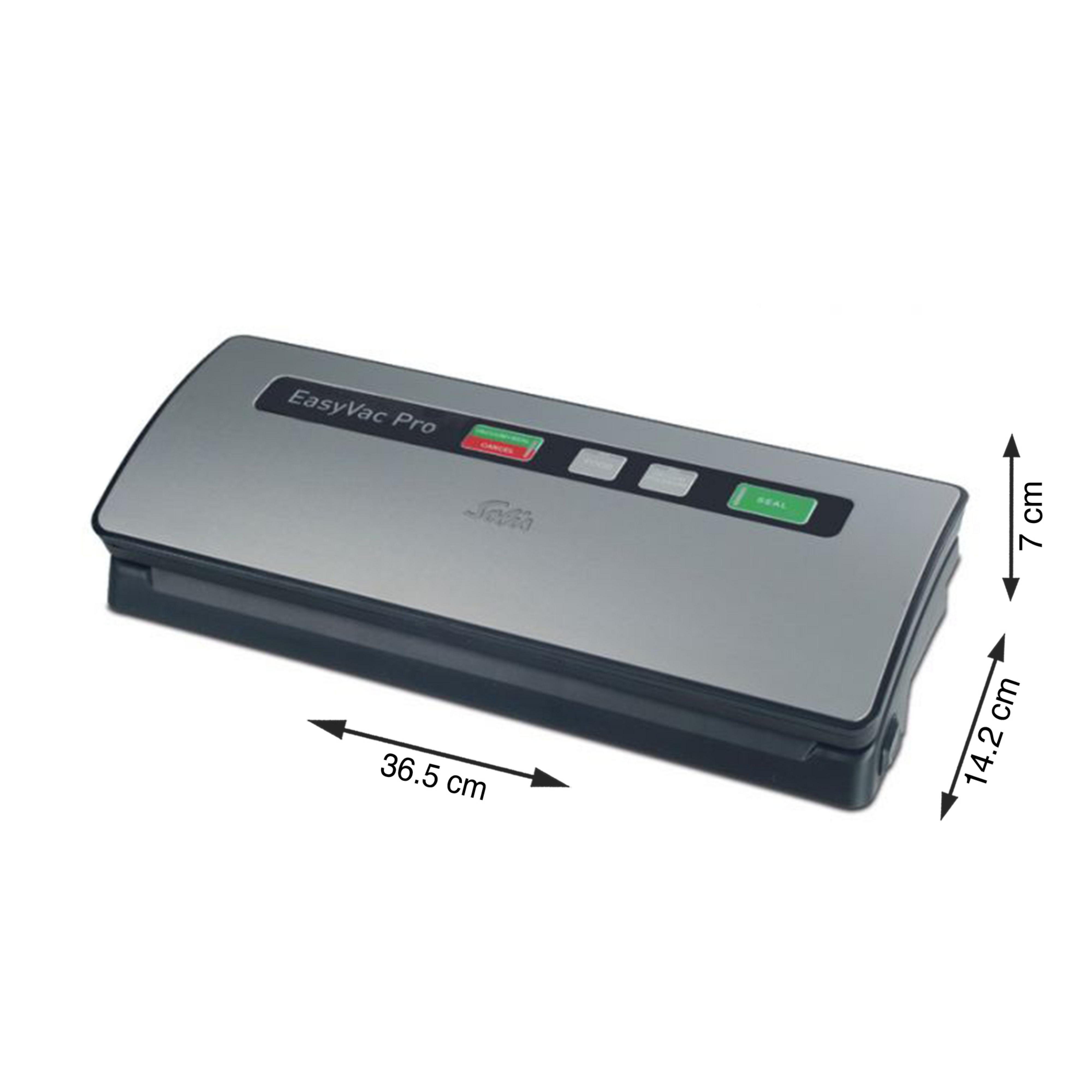 SOLIS OF SWITZERLAND Vakuumierer EasyVac Pro Typ 569, Rollenbreite 30 cm, 120W, 2,5 mm Schweißnaht, inkl.10 Beutel & Vakuumierschlauch