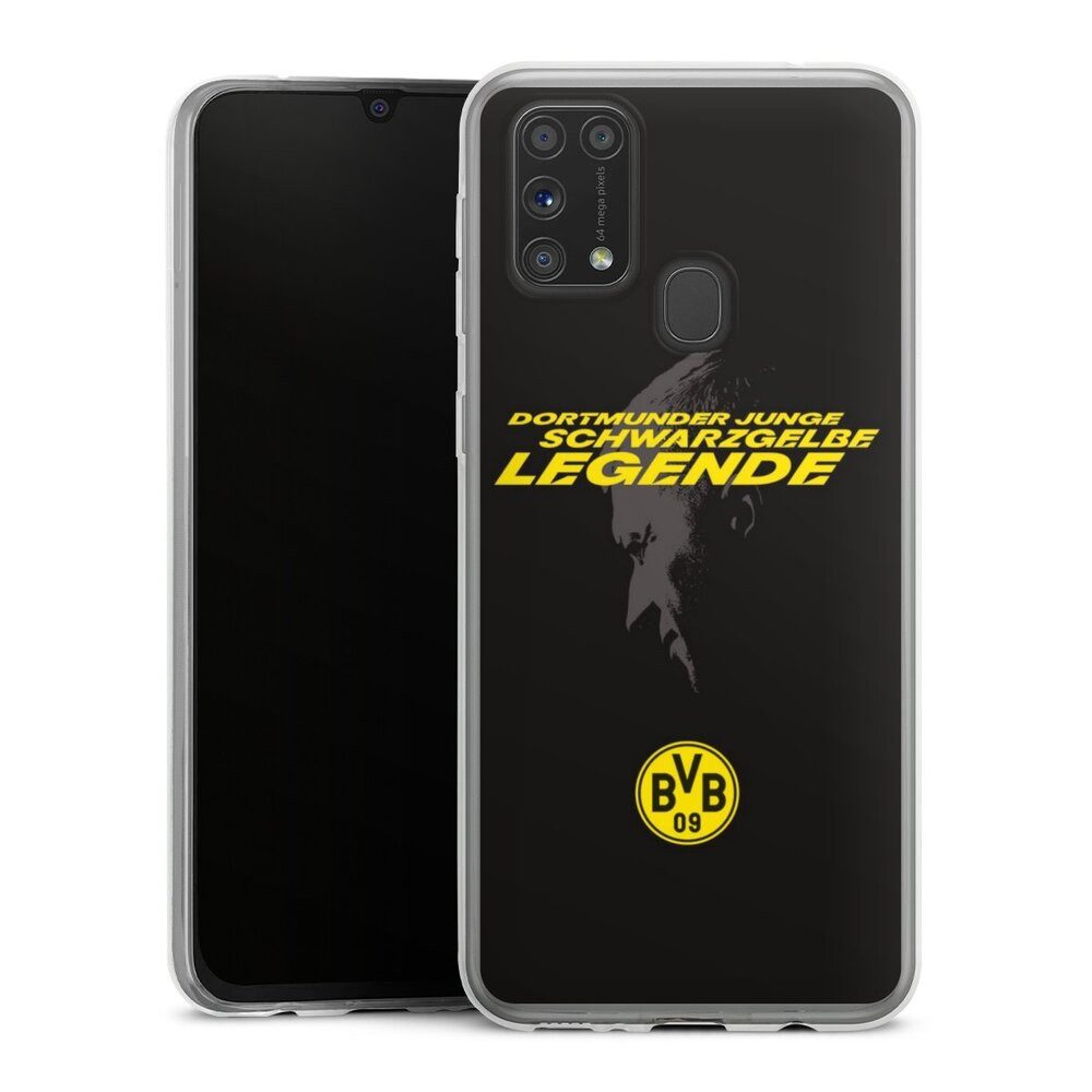 DeinDesign Handyhülle Marco Reus Borussia Dortmund BVB Danke Marco Schwarzgelbe Legende, Samsung Galaxy M31 Slim Case Silikon Hülle Ultra Dünn Schutzhülle