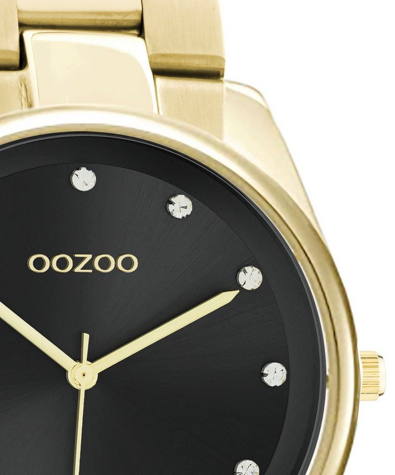 OOZOO Quarzuhr C10965, Metallgehäuse, goldfarben IP-beschichtet, Ø ca. 38 mm